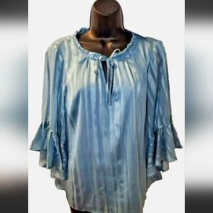 2/$20 Lauren Conrad L Tie Neck Ruffled Top